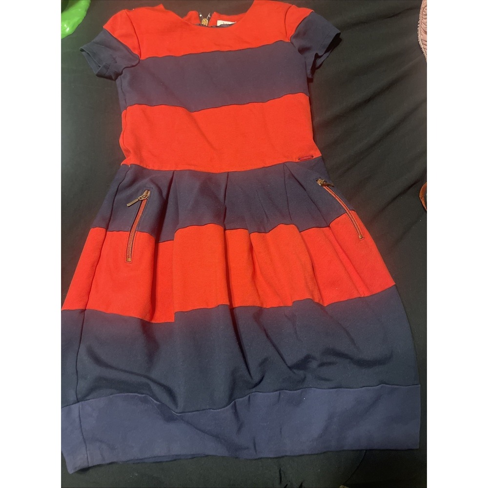 Junior Gaultier Girls Navy & Red Milano Dress Size 8